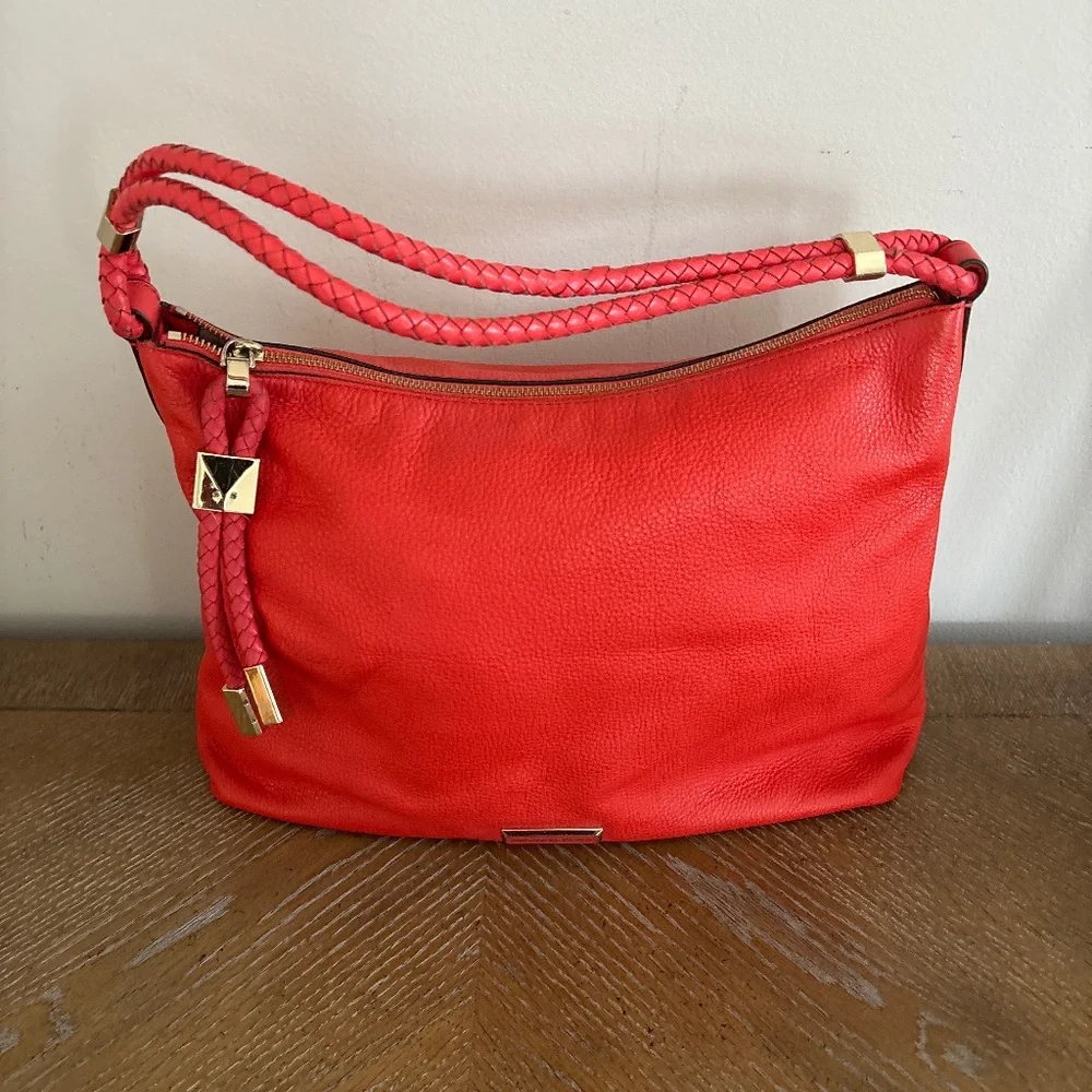 Michael Kors Orange Lexington Signature Shoulder Handbag